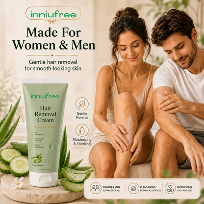 Inniufree™ Natural Gentle Hair Removal Cream | For Women & Men, Sensitive Skin