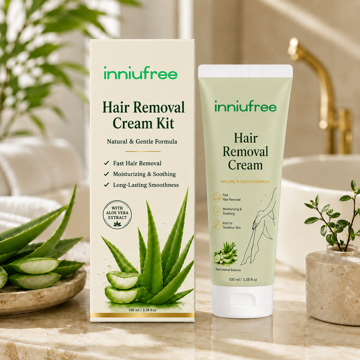 Inniufree™ Natural Gentle Hair Removal Cream | For Women & Men, Sensitive Skin