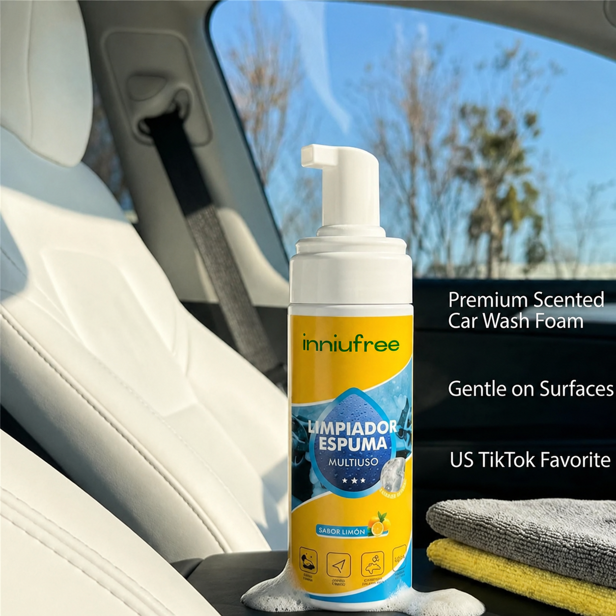 🧴4-in-1 Multi-Enzyme Foam Cleaner – Deep Clean Car, Kitchen, Bathroom & Sofa